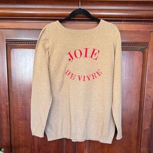 Talbots Tan Joie De Vivre Lightweight Sweater